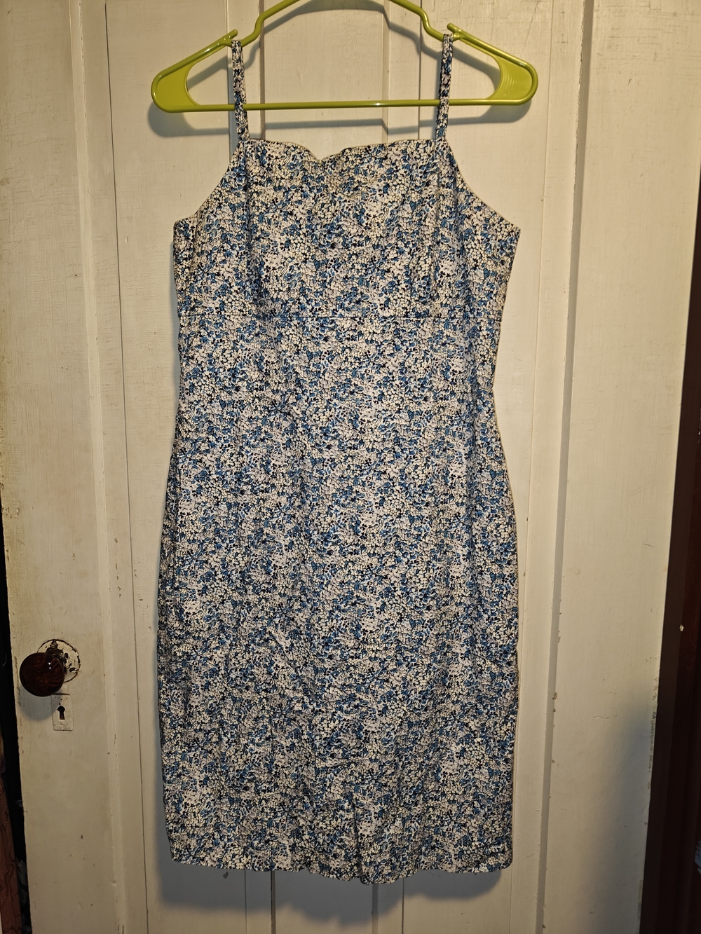 Brooks Brothers Blue and White Floral Midi Dress
